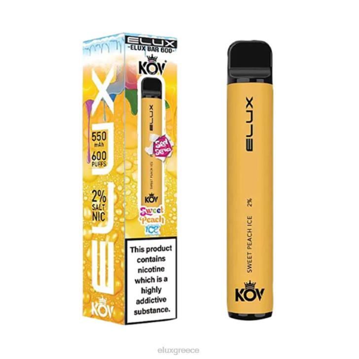 PXRV108 - ELUX vape review γλυκός πάγος ροδάκινου Elux Bar ατμιστή μιας χρήσης σειράς γλυκών